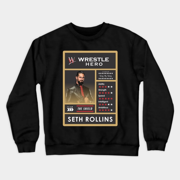 wwe card seth rollins Crewneck Sweatshirt by Kevindoa